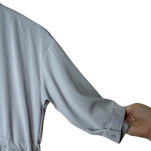 LIDAAI | Lilac Short Sleeve Dress with Waist Tie | Size M - Picture 6 of 11